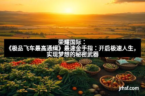 荣耀国际:《极品飞车最高通缉》最速金手指:开启极速人生,实现梦想的秘密武器